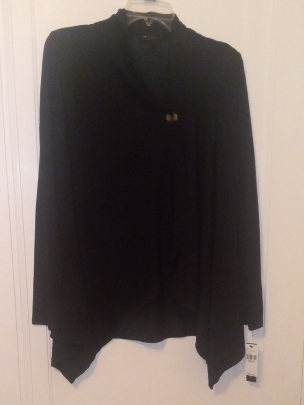 NWT women small black one button closure cardigan